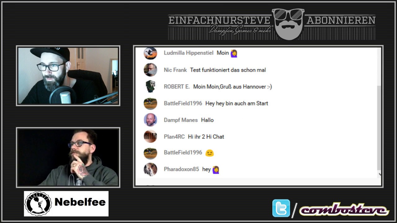[LIVE][Q&A] Vapetalk am Sonntag mit der Nebelfee und Steve