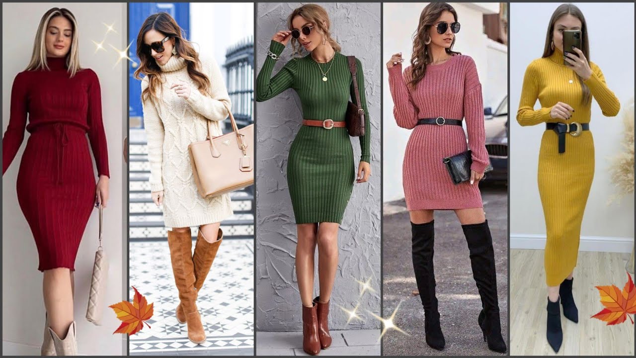 CÓMO USAR VESTIDOS DE PUNTO EN OTOÑO INVIERNO CON ESTILO Y GLAMOUR 🌟