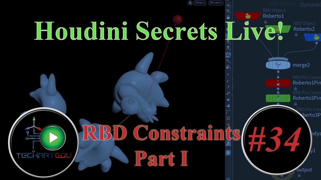 Houdini Secrets Live!, #34, Houdini RBD Constraints, Part I