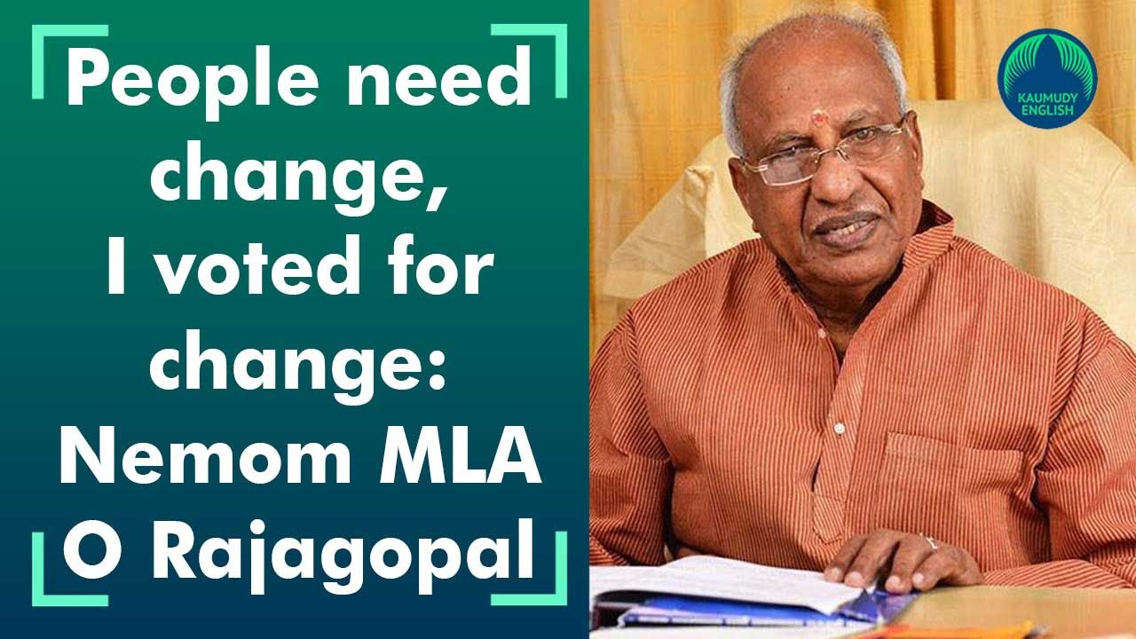 I agree with Muraleedharan&rsquo;s stand, no links in Nemom except an MLA post: O Rajagopal