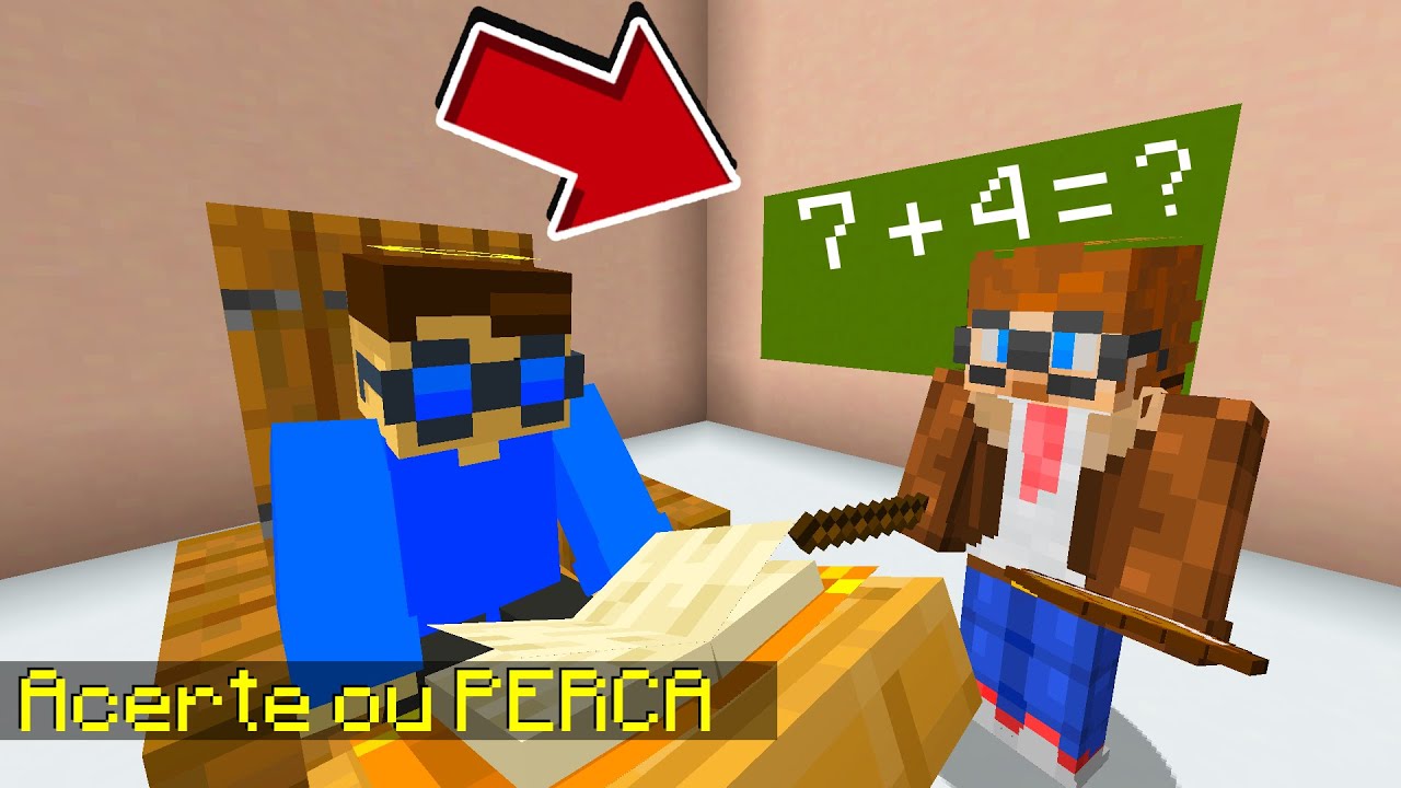 Eu criei uma ESCOLA no Minecraft
