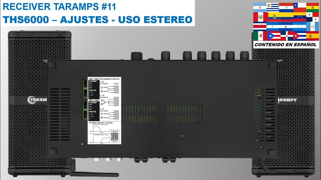 RECEIVER TARAMPS #11 - COMO AJUSTAR RECEIVER TARAMPS THS6000 - USO ESTEREO (L / R)
