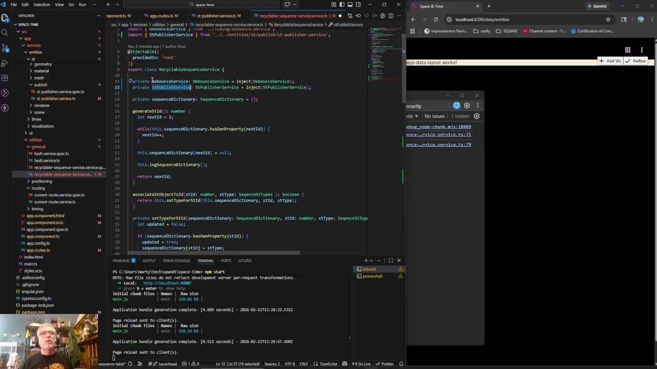 394 - ThreeJS and Angular Space And Time Application: Signals