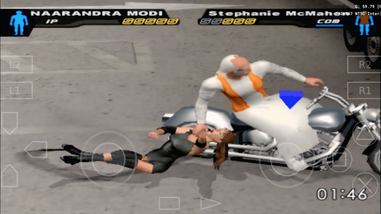 Title:Modi CAW vs Stephanie McMahon - Parking Lot Mayhem | PS2 Pain Nostalgia Battle