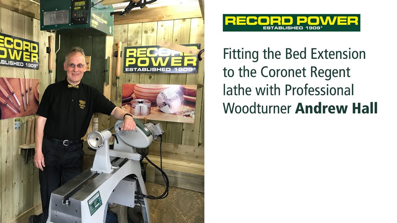 Fitting the Bed Extension to the Coronet Regent lathe with Professional Woodturner Andrew Hall