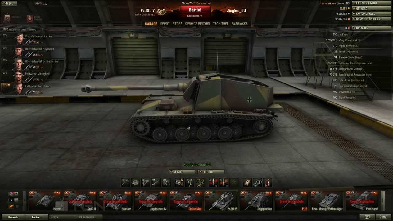 World of Tanks - Patch 8.9 Preview - Sturer Emil Tier 7 Tank Destroyer