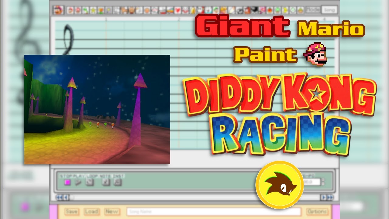 Giant Mario Paint - Diddy Kong Racing - Darkmoon Caverns
