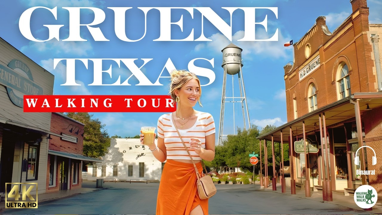 Gruene, Texas | The Biggest Little Town in Hill Country |4K⁶⁰ Walking Tour for Big TVs