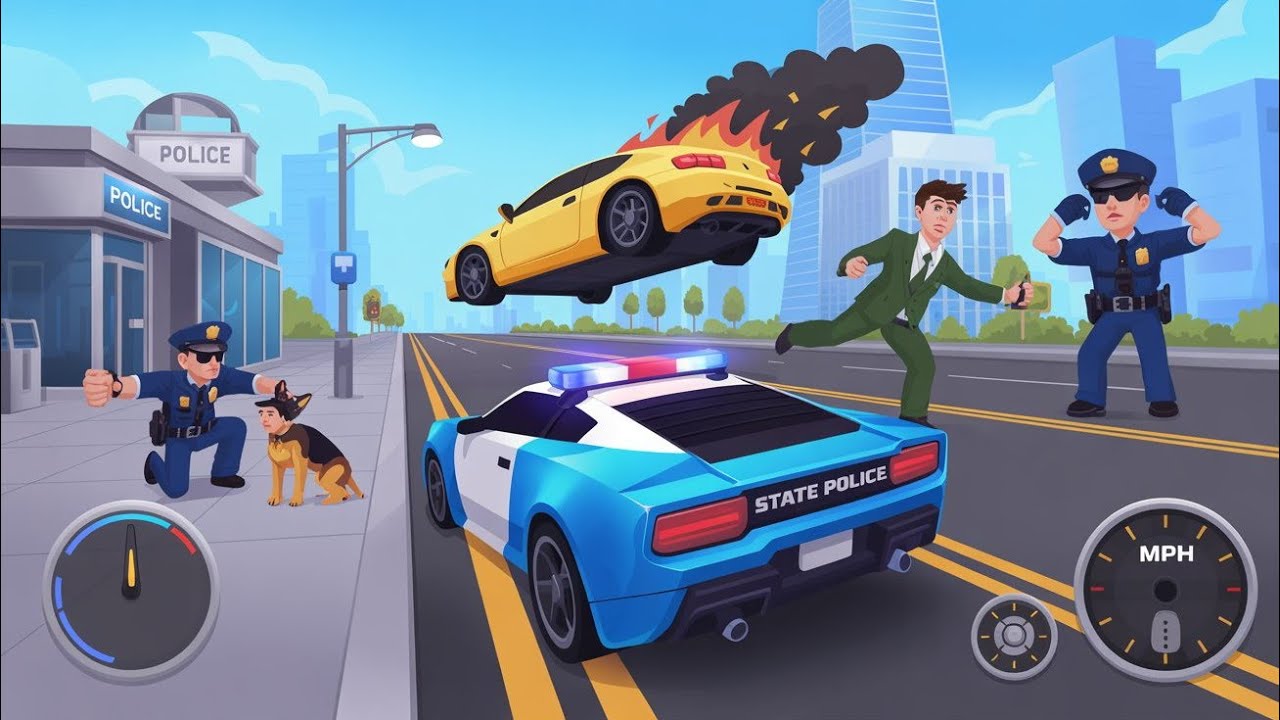Real Cop Cars Driving Simulator | Android Gameplay Police Car Chase Simulator 2026 | Extreme Driving