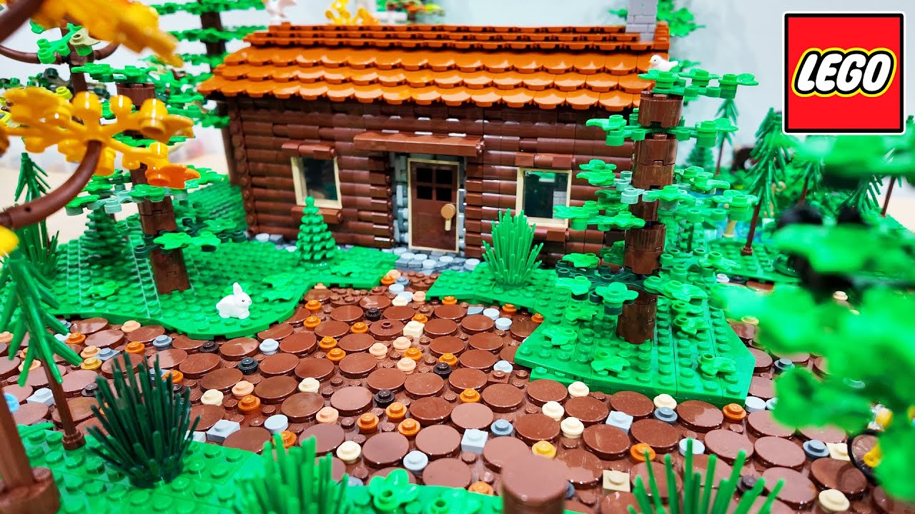Building a LEGO Log Cabin for the Campground
