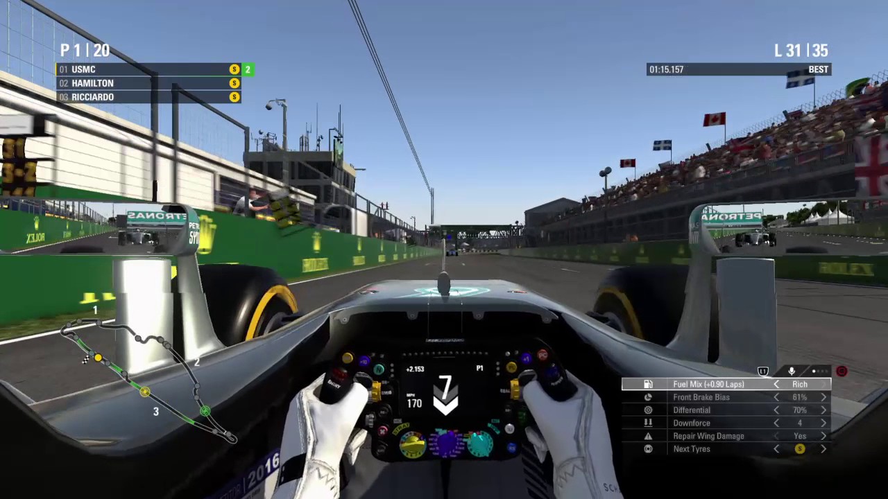 F1&trade; 2016 Montreal master difficulty Hamilton duel