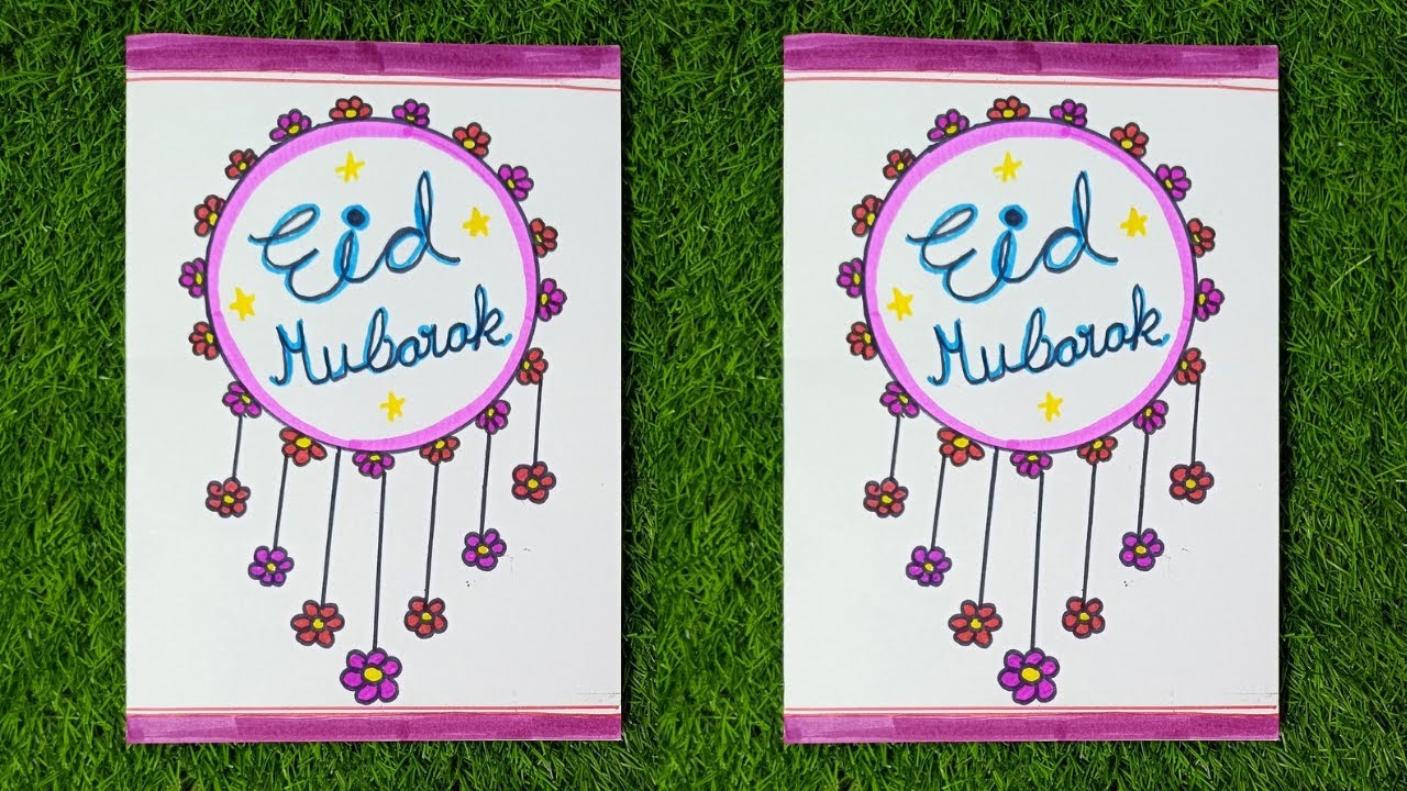 Easy white paper Eid mubarak card | How to make eid mubarak card | Eid mubarak greeting card easy |