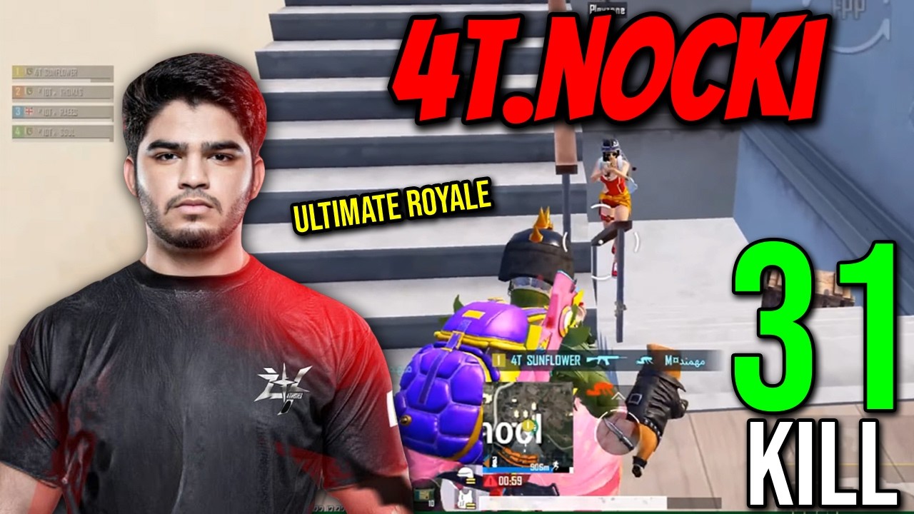 PUBG Mobile Pakistan : 4T.NOCKI 17+14 Elims Ultimate Royale Highlight