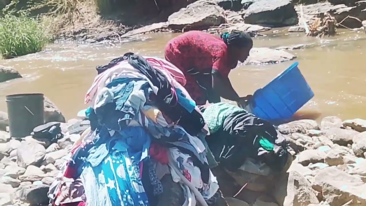 LOOKING AFTER ANIMALS AND WASHING (VILLAGE LIFE)