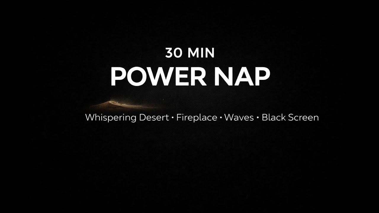 30 Minutes Whispering Desert wind at Night Black Screen