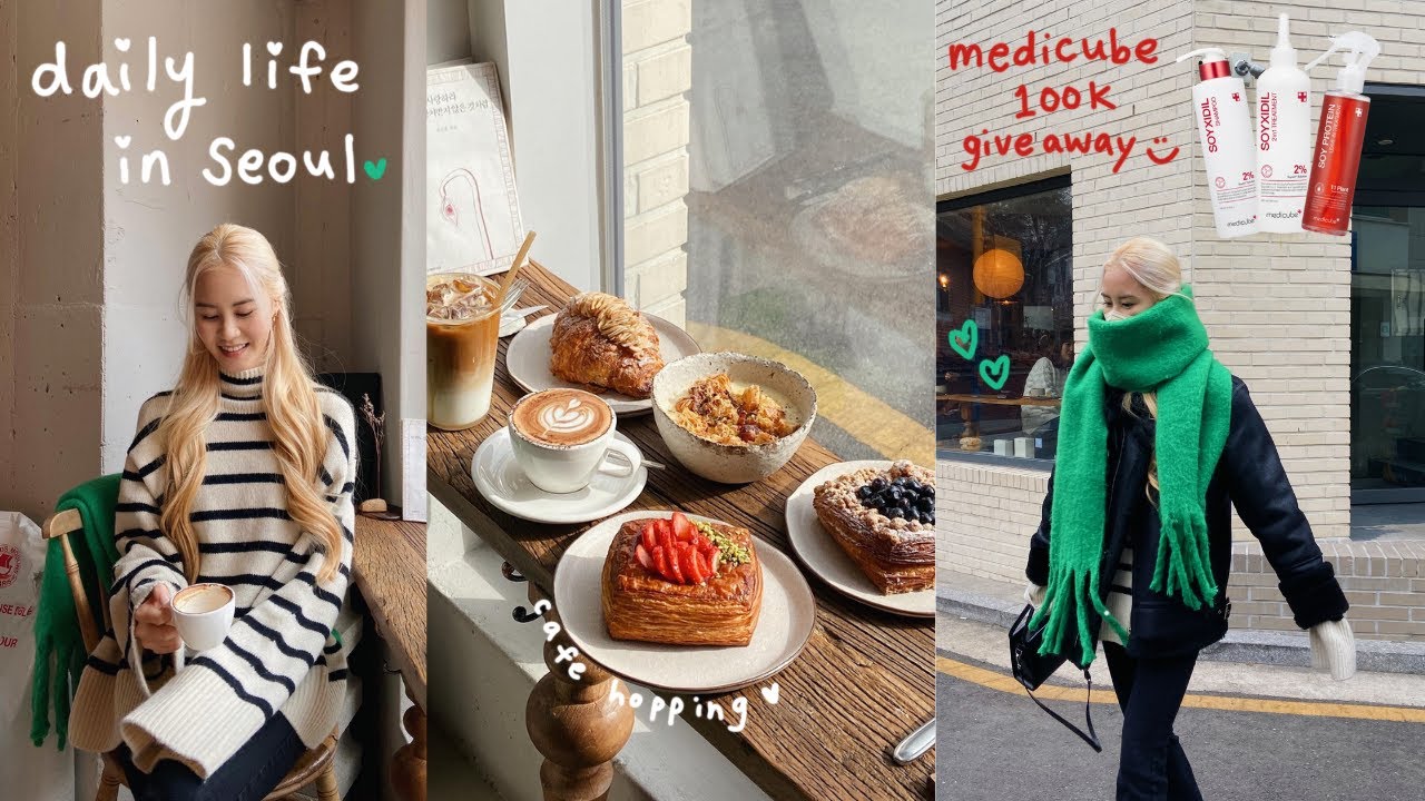 weekly vlog 🇰🇷 i got my first job promotion 😭, cafe hopping, eating alone level test, 100k giveaway