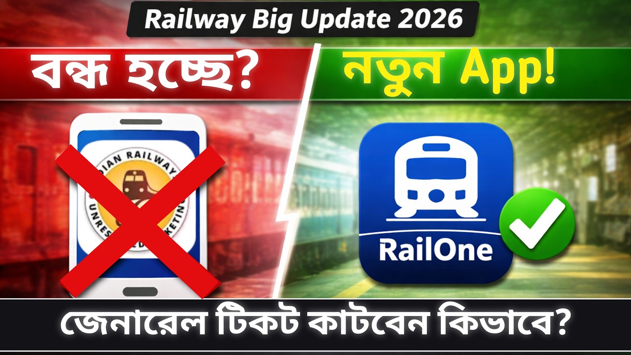 UTS App বন্ধ হচ্ছে! এখন ট্রেনের জেনারেল টিকিট কাটবেন কীভাবে? | RailOne Full Guide