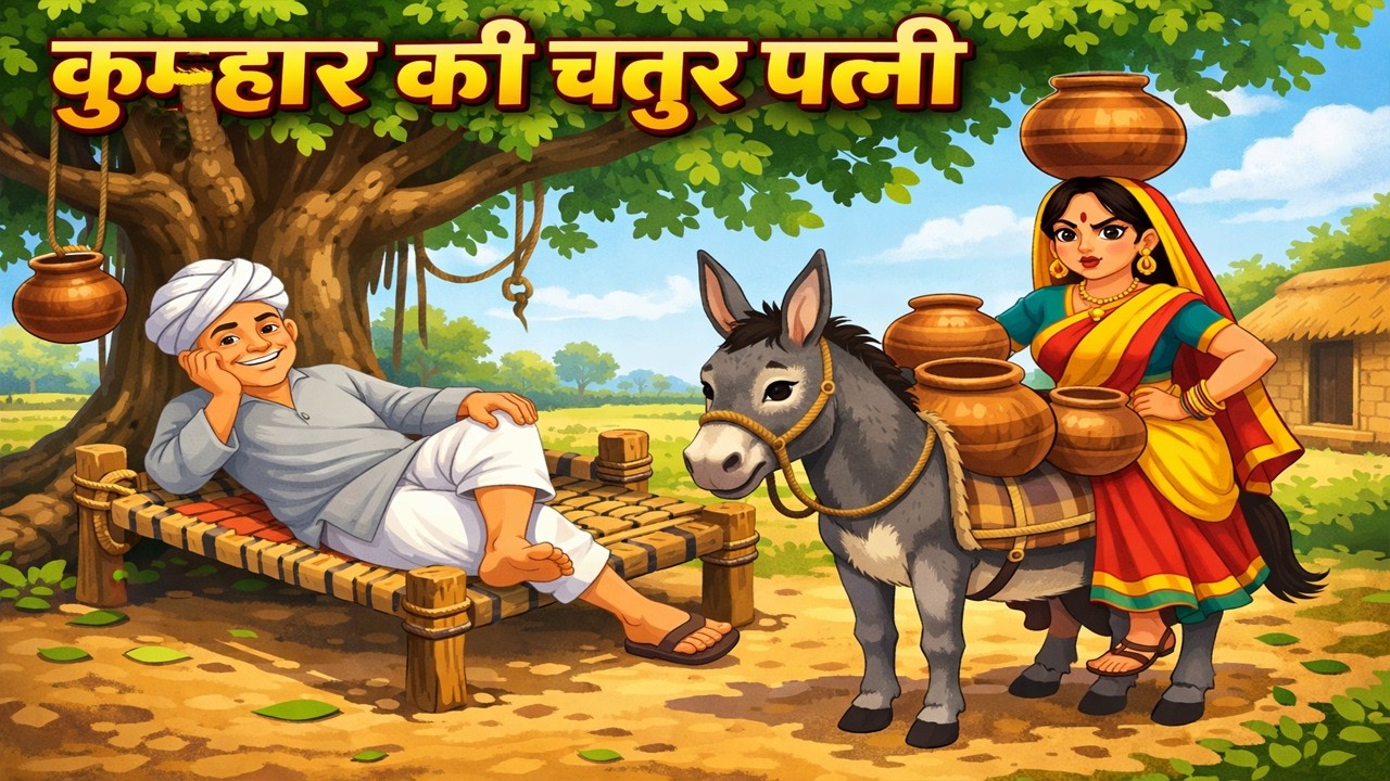 कुम्हार की चतुर पत्नी | Hindi Moral Story | kahani |bed time story | cartoon story | कहानी