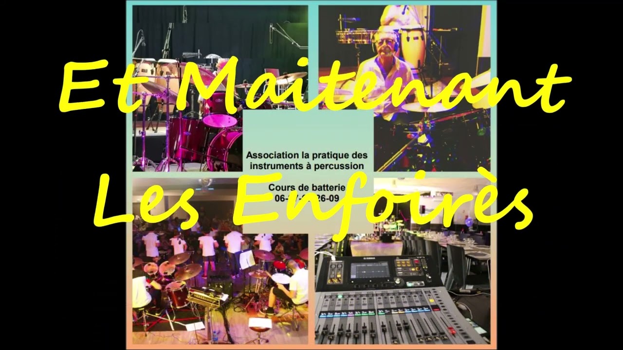 Et Maintenant les Enfoirés (drum cover)  Celian élève de Jean-Pierre CHARRA
