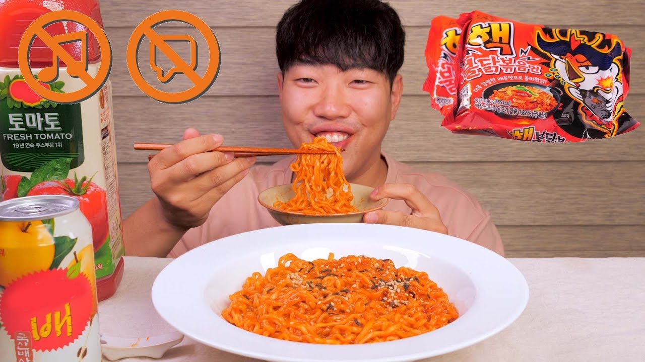 New 핵불닭볶음면 이팅사운드 ASMR *말없음 | The New Nuclear Spicy Noodles Eating Sound ASMR *No Talking