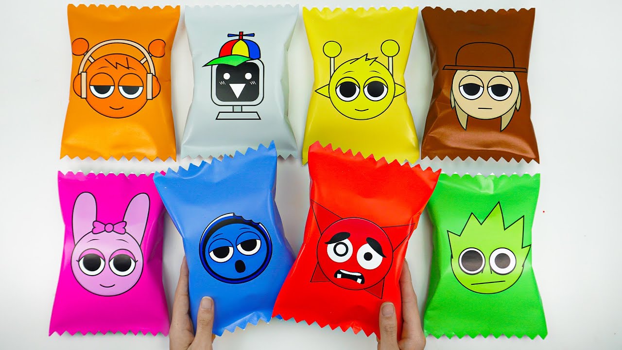 💖Paper Diy💖 GUESS which sprunki character will out of the Candy Blind Bags | Mr Computer x Pinki