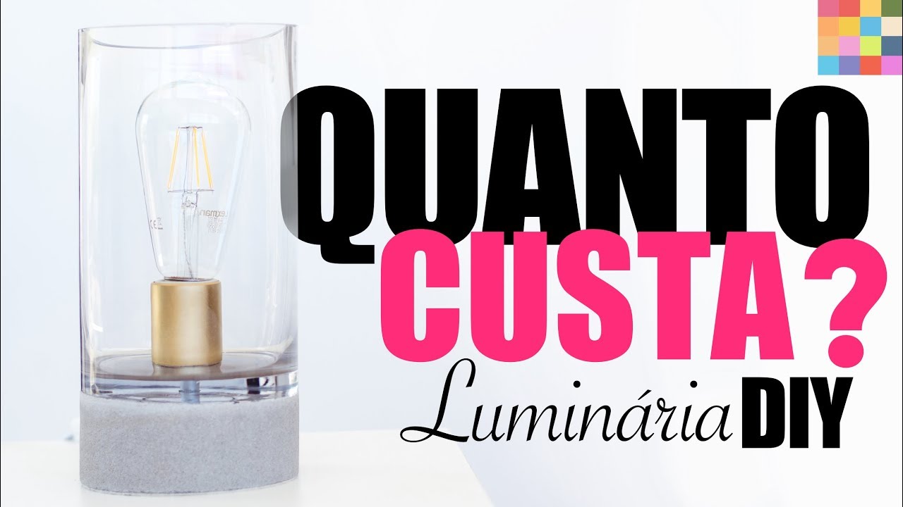 DIY - Luminária de cimento | Decorar gastando pouco