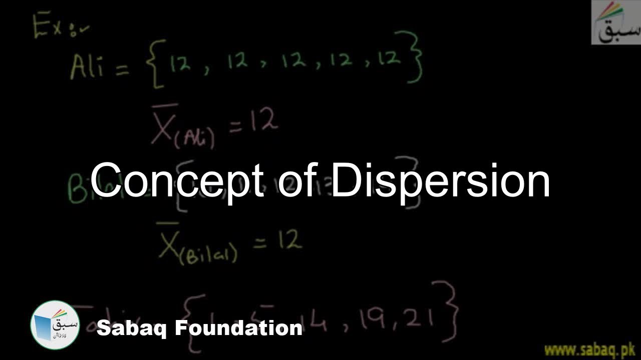 Concept of Dispersion, Math Lecture | Sabaq.pk