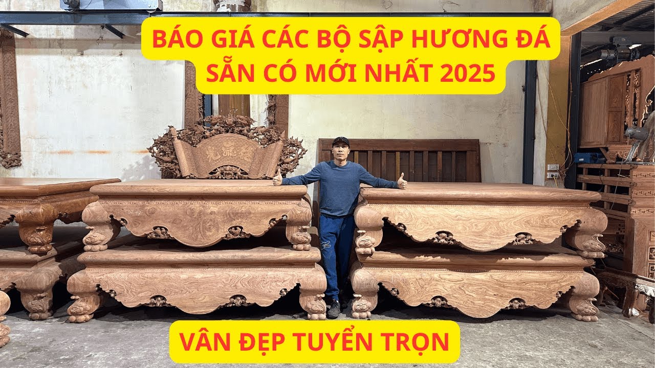 Báo Giá Các Bộ Sập Gỗ Hương Đá Sẵn Có Mới Nhất Năm 2025 - Vân Đẹp Tuyển Trọn