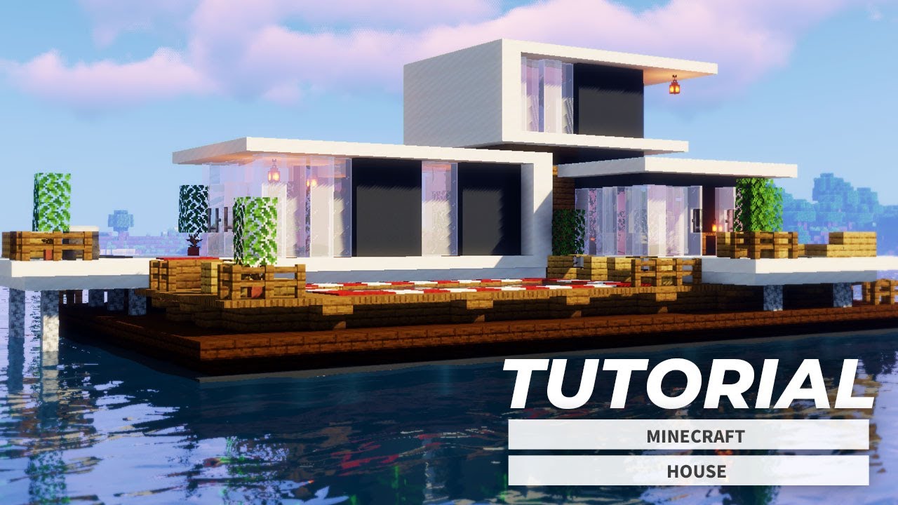 【マインクラフト】海上の家・レストランの作り方(モダン建築)
