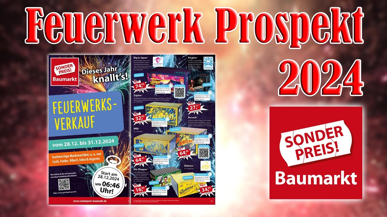 Funke bei Sonderpreis Baumarkt! 🤯🔥Feuerwerk Prospekt | Silvester 2024/2025 [FULL HD]