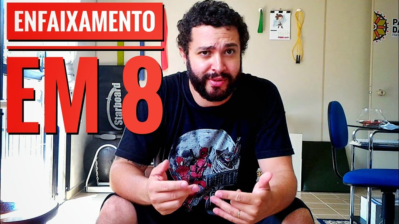 Enfaixamento em 8 para tornozelo
