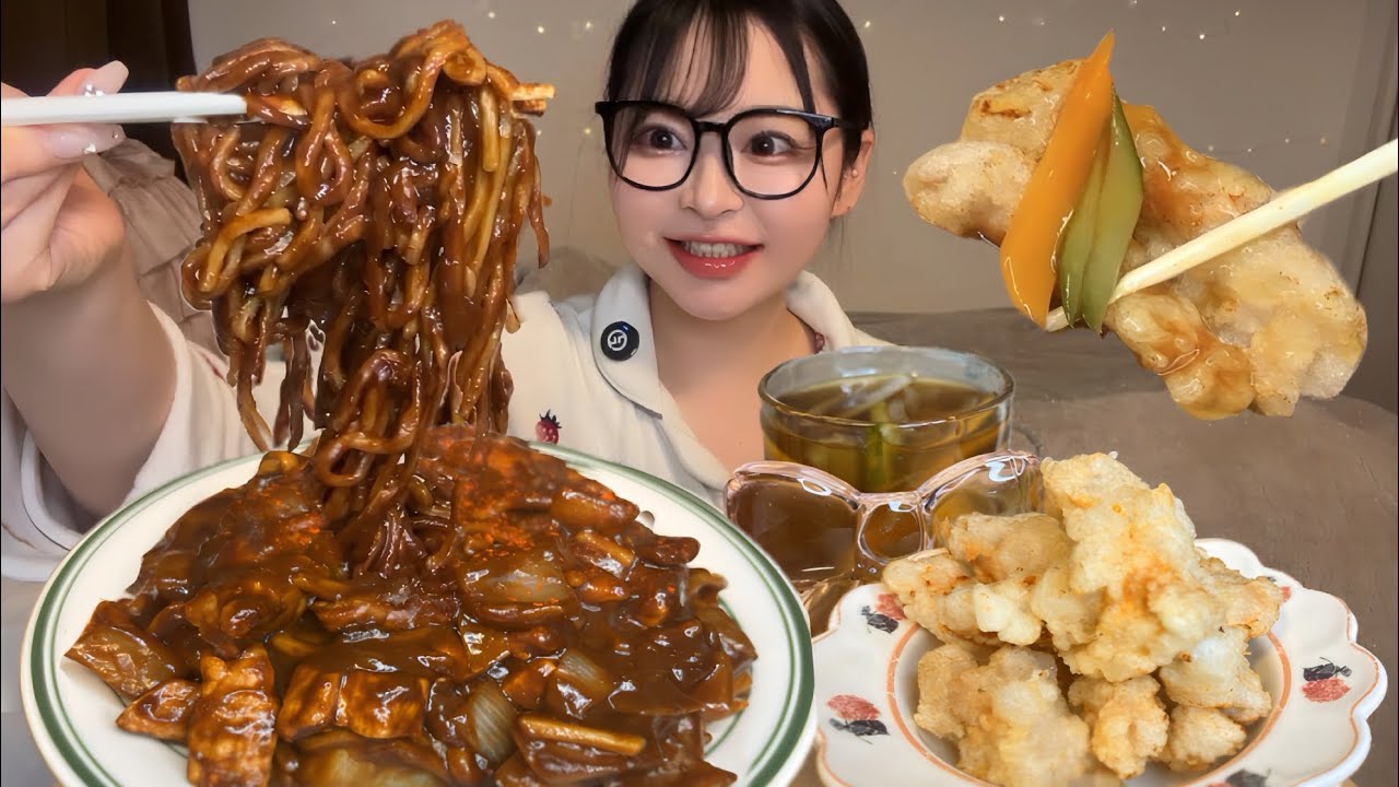 歯の矯正が取れたのでジャージャー麺と₺ჯ₺ჯタンスユク食べる