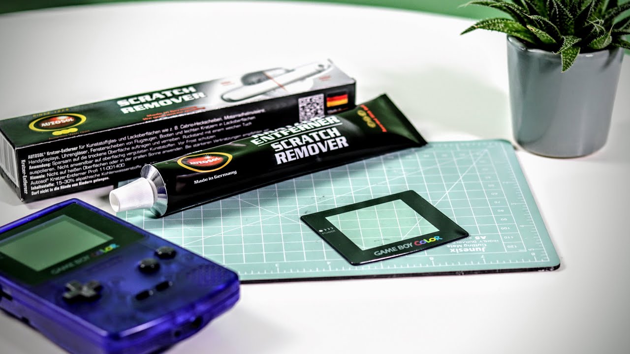 Trying to remove scratches from GameBoy lenses