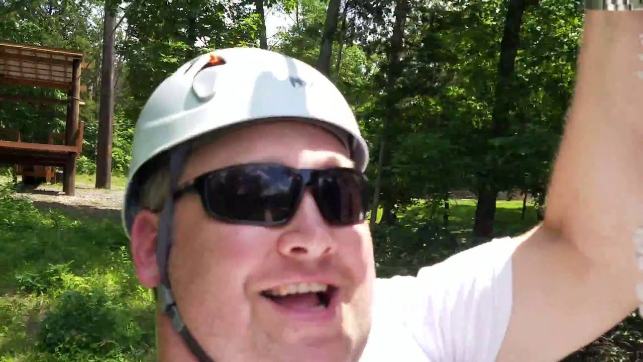 Marcus zip line at Sunnyhill camp!