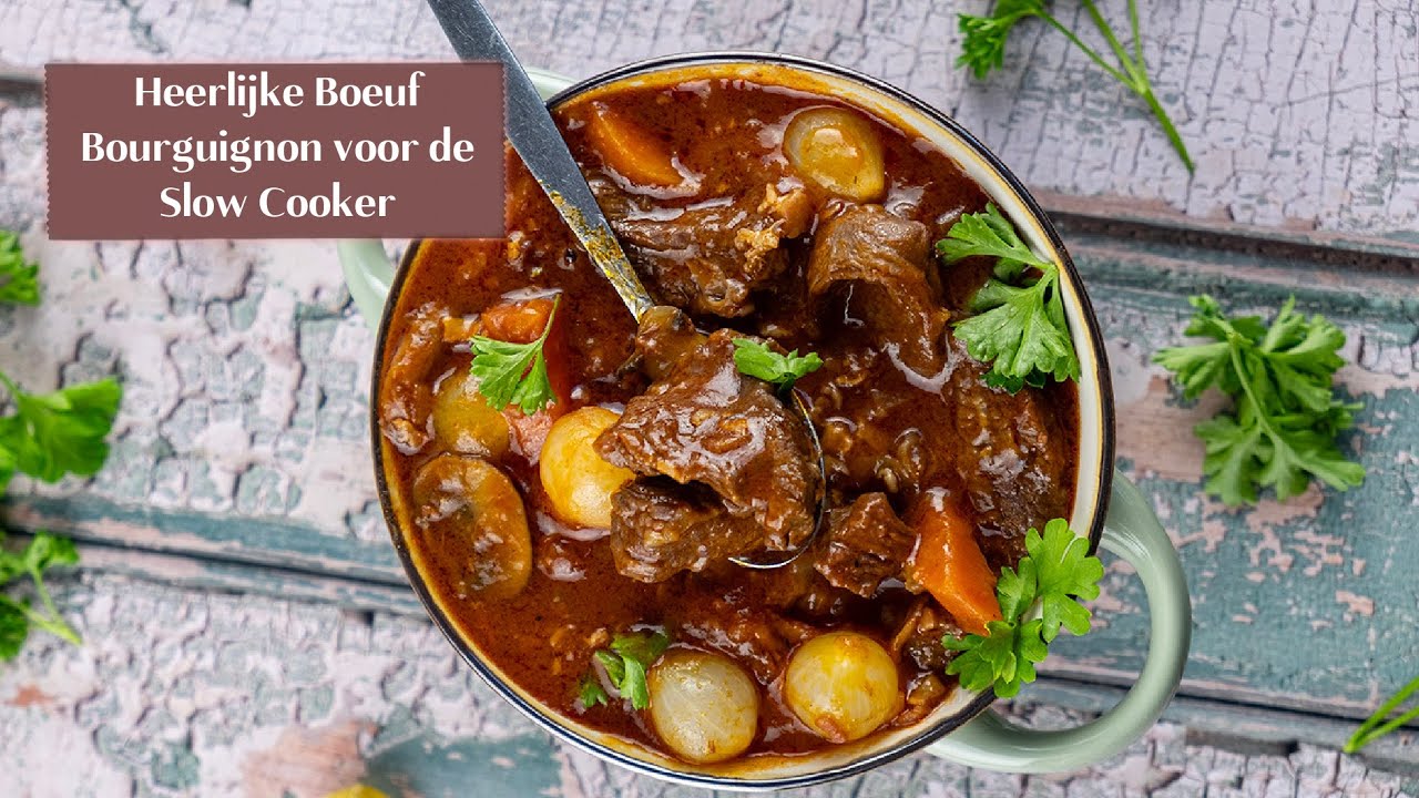 Heerlijke Boeuf Bourguignon voor de Slow Cooker