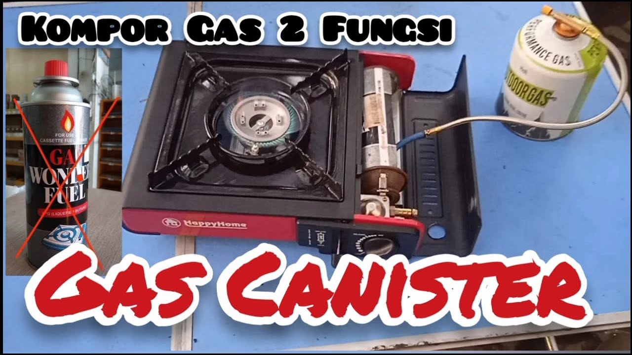 Cara merubah Kompor Portable 2 in 1 Camping Hiking Kaleng Gas Ke Tabung Canister - DIY - Eksperiment