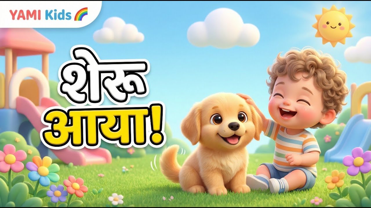 Sheru Aaya 🐶 | Cute Dog Song in Hindi | Kids Rhyme | YAMI Kids