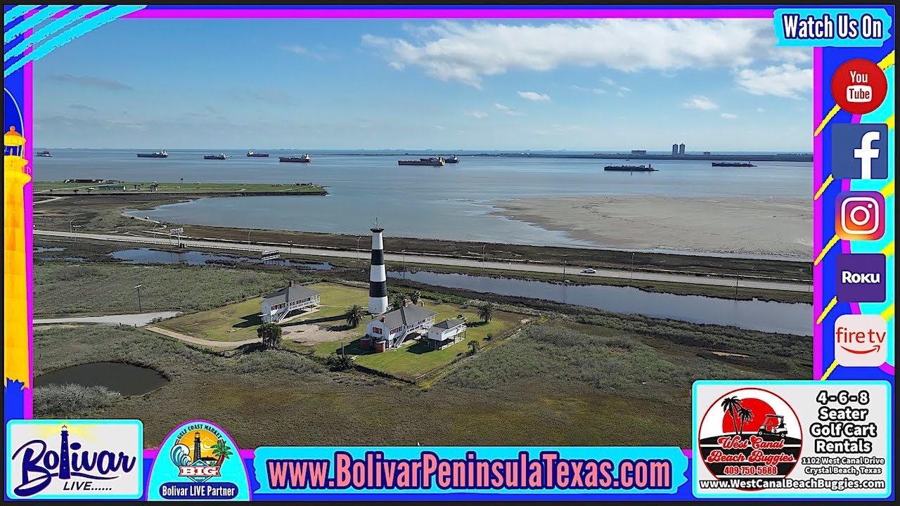Bolivar Peninsula Texas From Above, An Aerial View.
