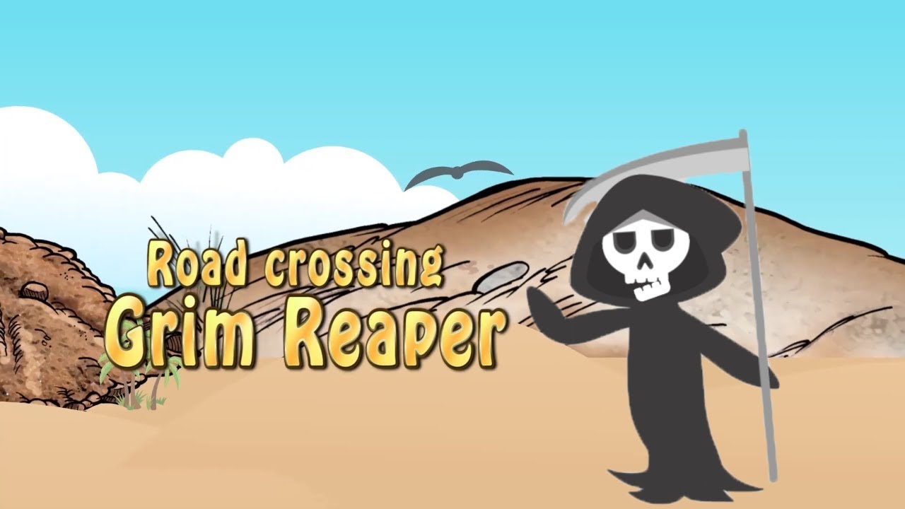 Road crossing grim reaper funny moment - Cartoon Animator 4