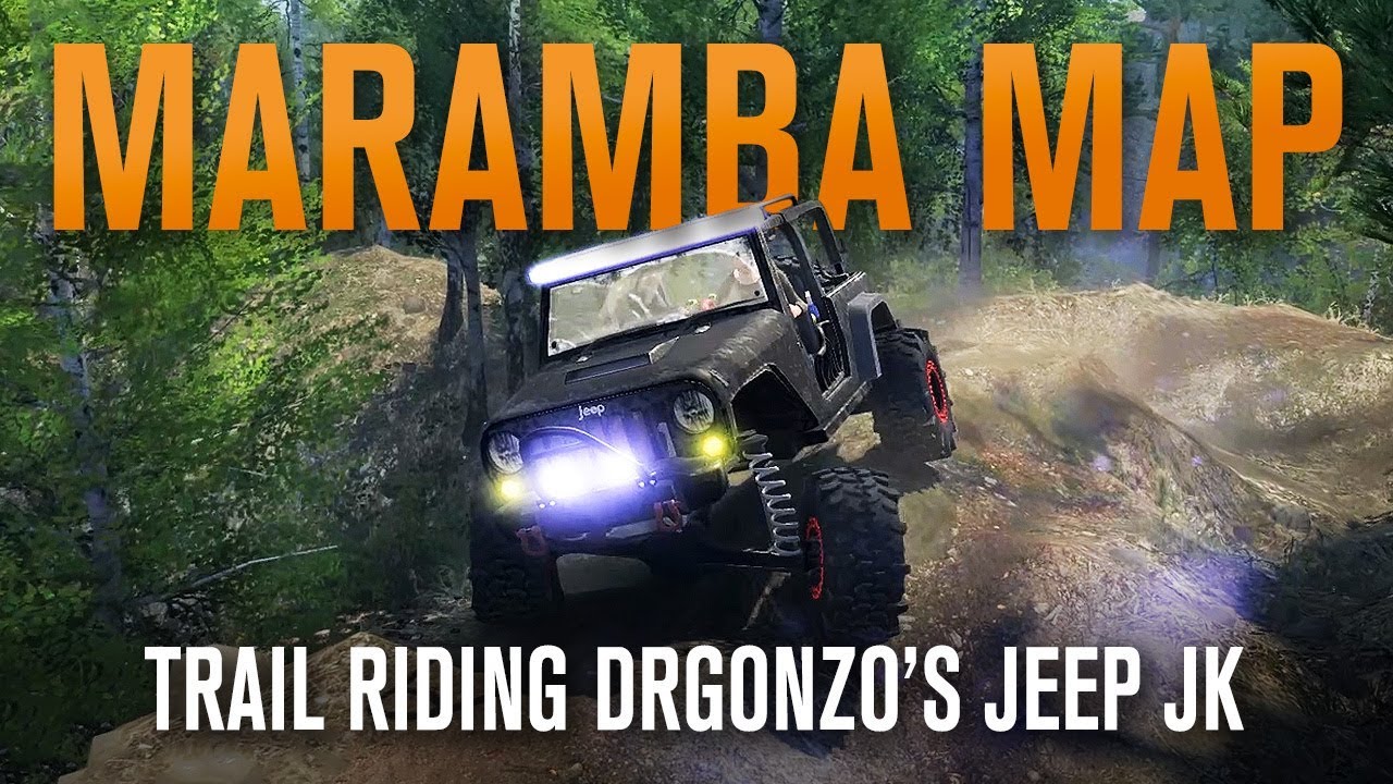 TRAIL RIDING MARAMBA MAP IN DRGONZO'S JEEP JK