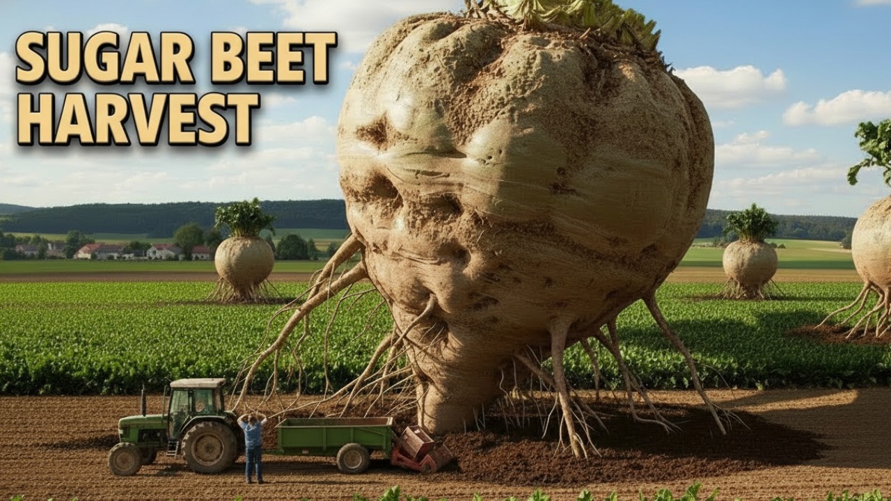 MASSIVE Sugar Beet Harvest: Heavy-Duty Machinery & White Gold Refinery | Harvest Motion