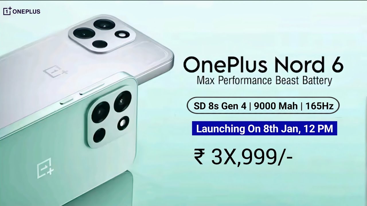 🔥OnePlus Nord 6 Aka OnePlus Turbo 6 5G Launch Date In India, SD 8s Gen 4, 9000 Mah,  165Hz & More.