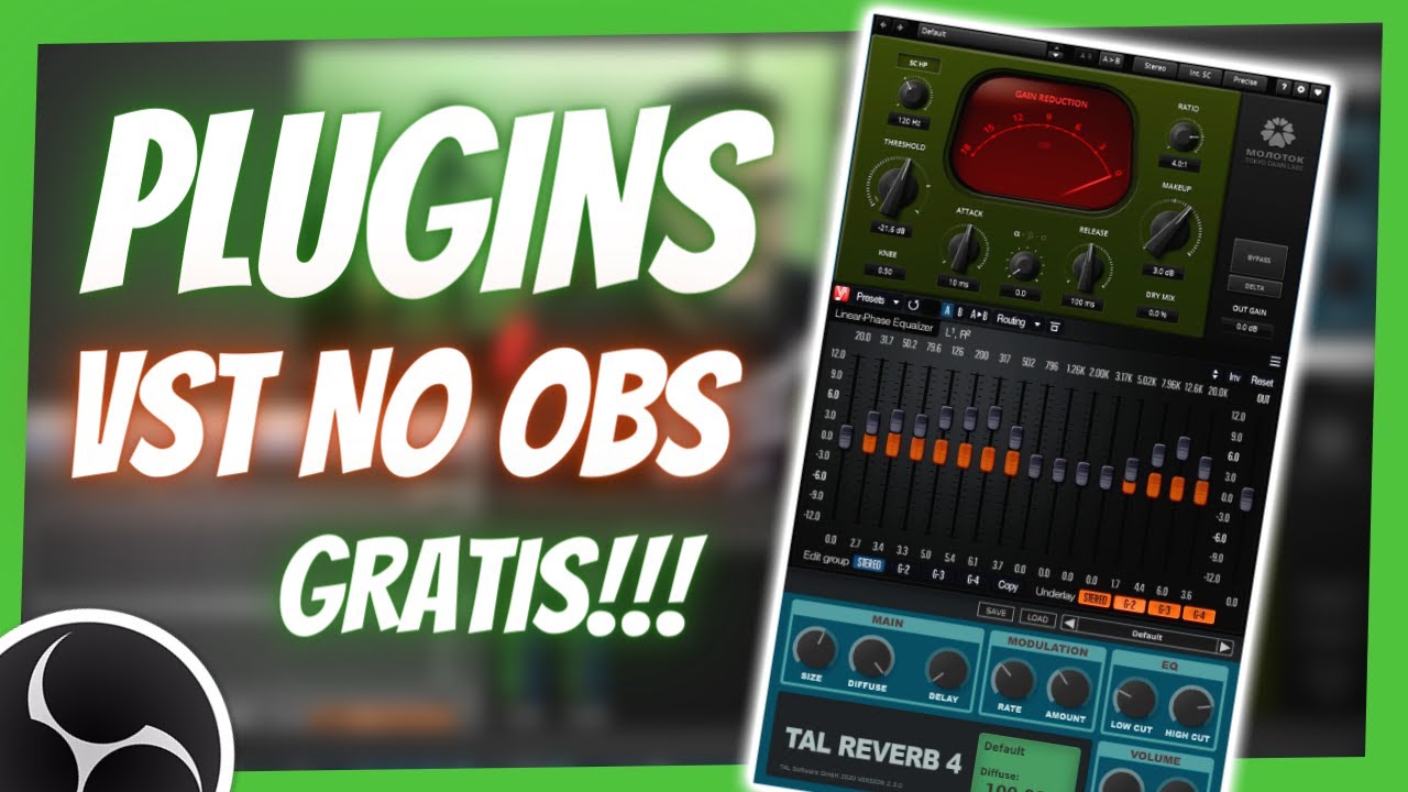 PLUGINS VST NO OBS - Melhorando o Audio da Live - Equalizador Compressor e Reverb - Tudo Grátis!!!