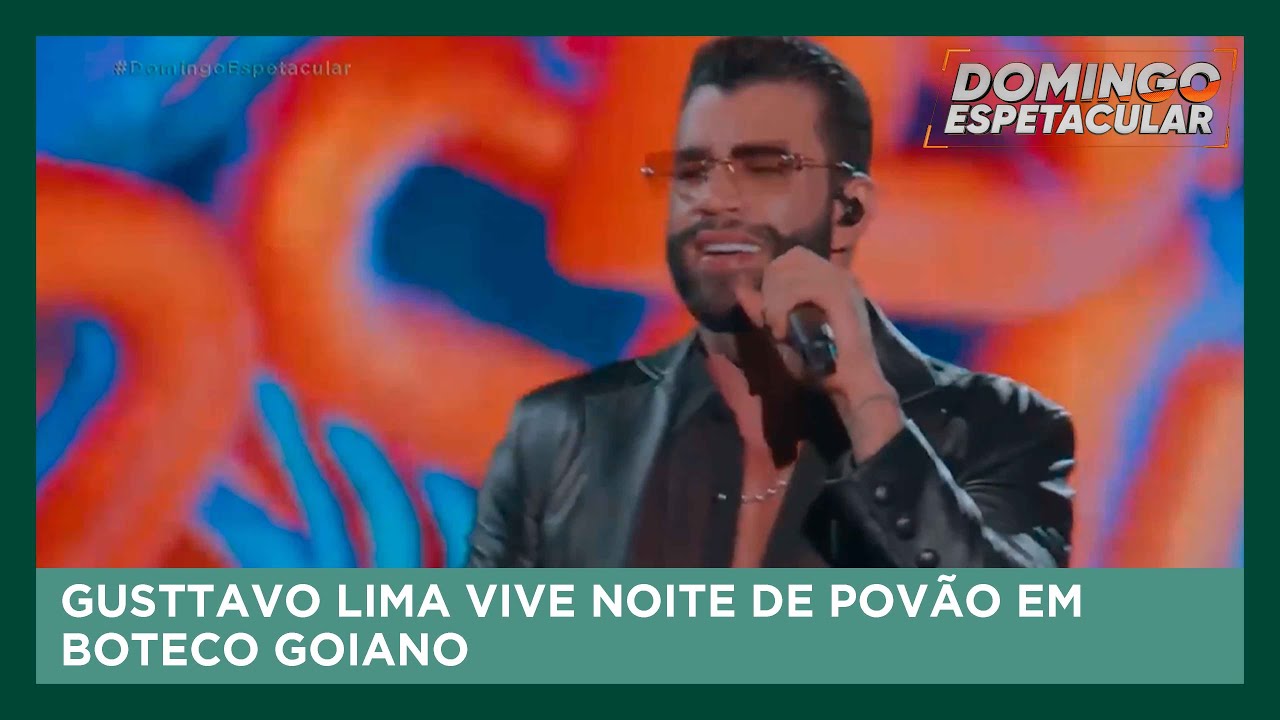 Gusttavo Lima vive noite de povão em boteco goiano | Domingo Espetacular