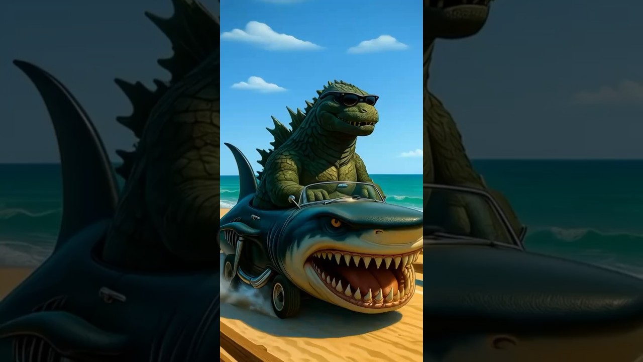 Título : Godzilla conduce Los Coches Del Brainrot 