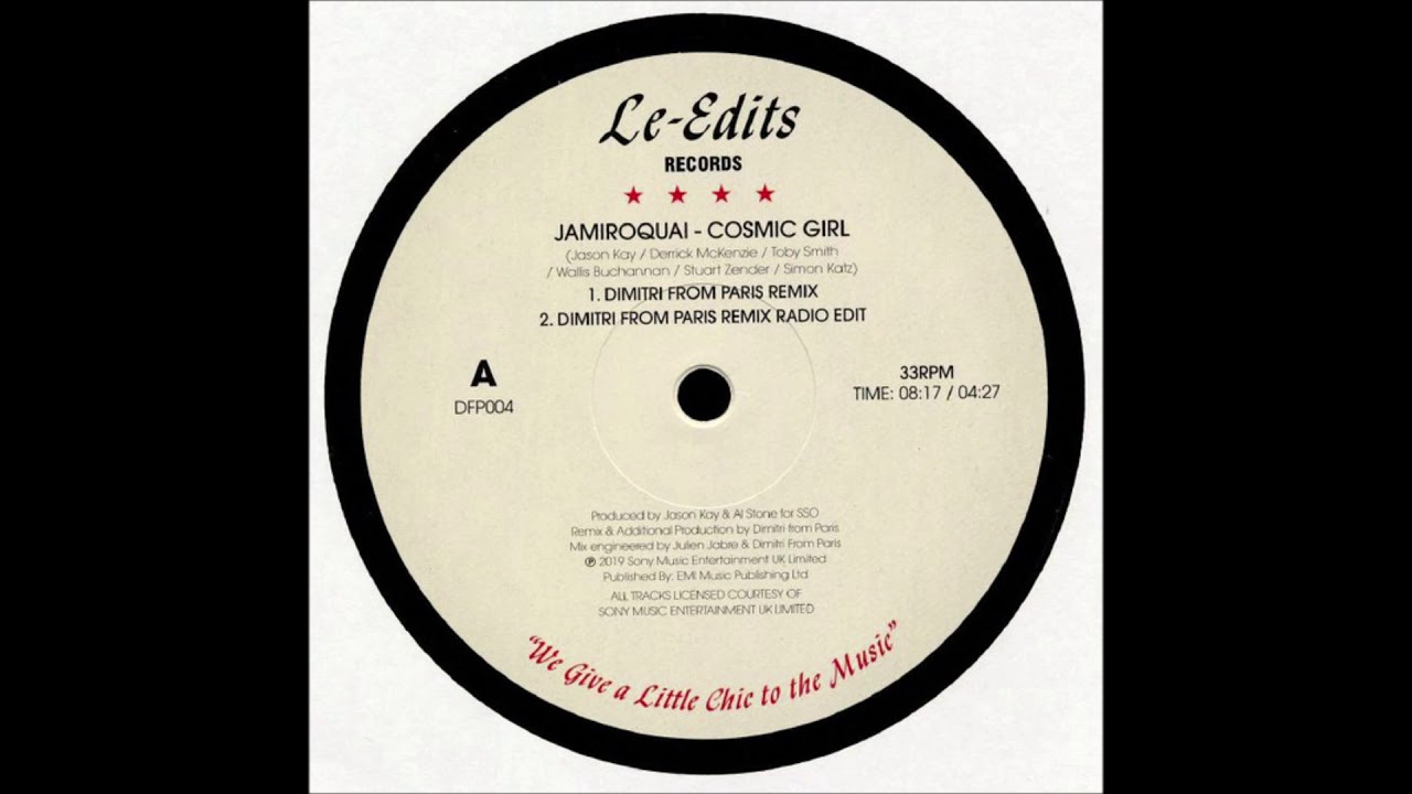 Jamiroquai - Cosmic Girl (Dimitri From Paris Remix) (2019)