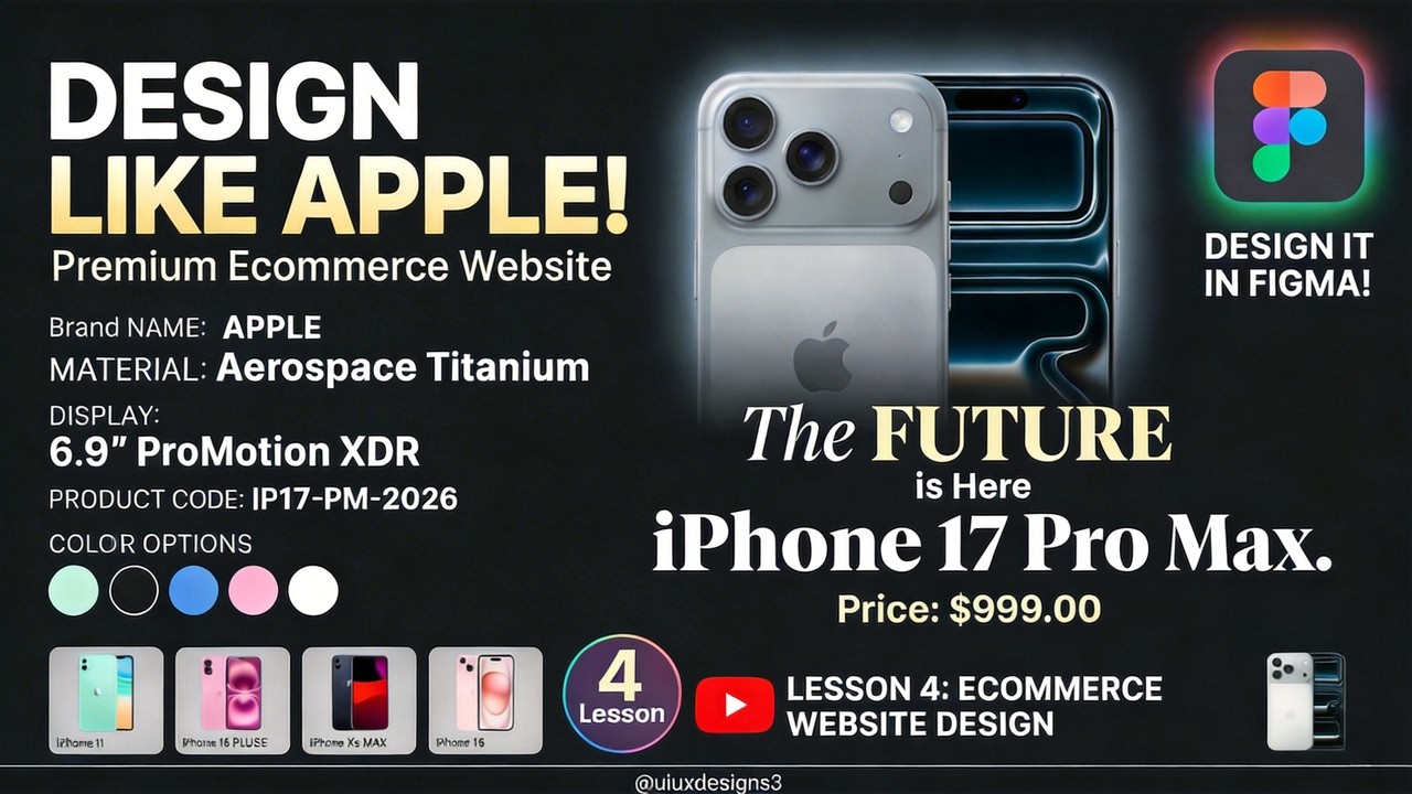 How to Design a Premium Phone Store Ecommerce Website in Figma 📱🛍️ | Lesson 4