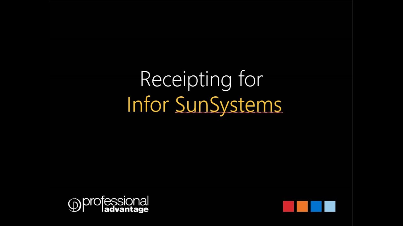 Receipting for Infor SunSystems