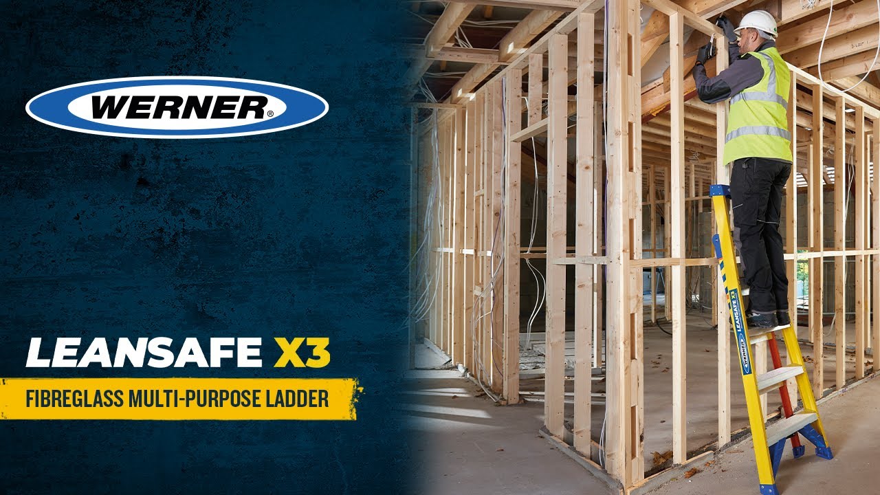 Werner LEANSAFE X3 Fibreglass Multi-purpose Ladder