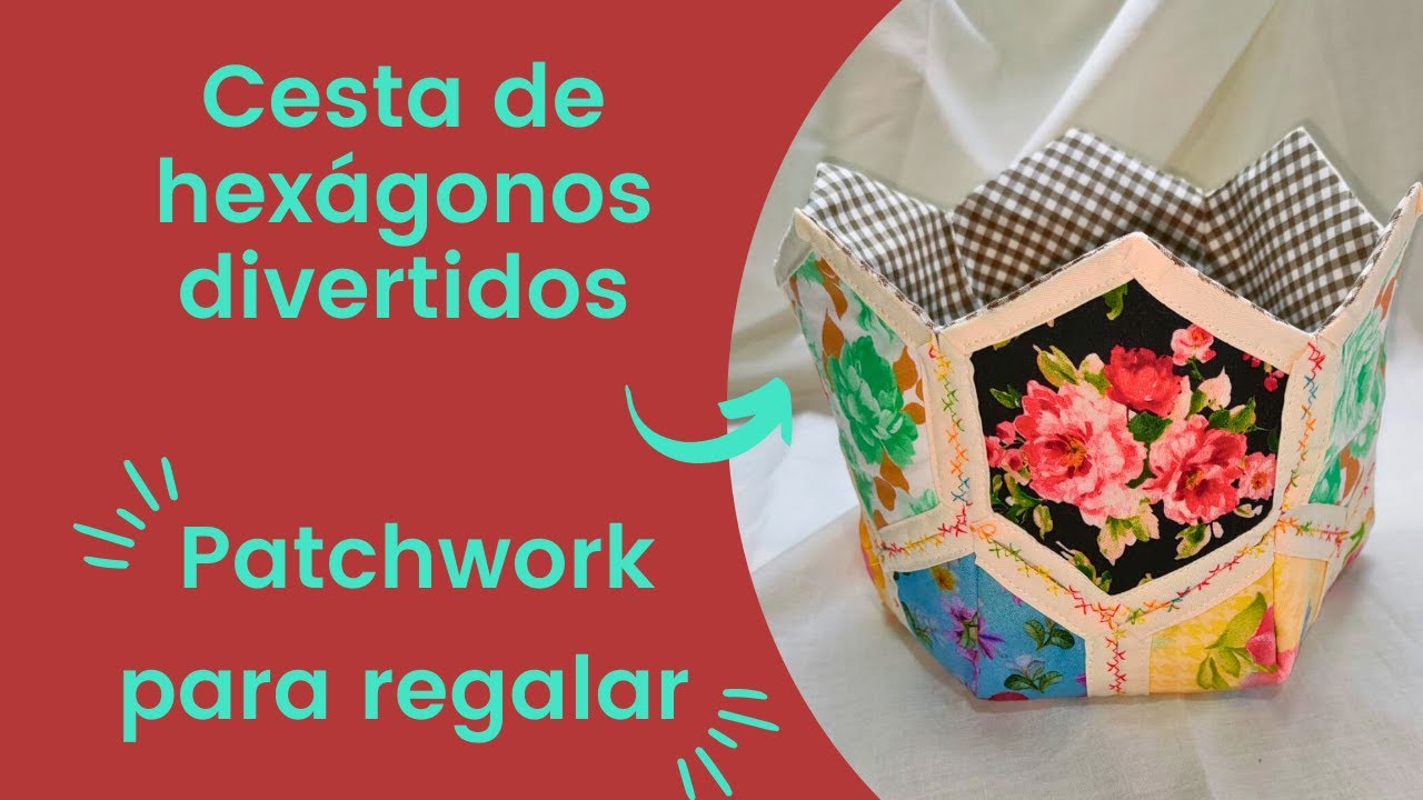 Cesta de hexágonos divertidos. Ideas fáciles para regalar. Hazlo tú misma con pocos materiales.#diy